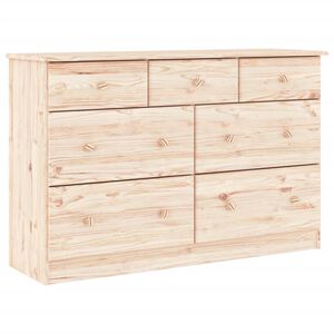 vidaXL skapītis ar atvilktnēm ALTA, 112x35x73 cm, priedes masīvkoks