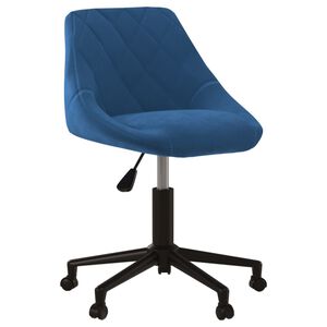 vidaXL biroja krēsls, zils samts