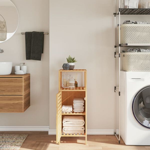 vidaXL vannasistabas skapis ar plauktu, 36x33x87 cm, bambuss