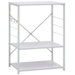 vidaXL virtuves plaukts, balts, 60x39,6x79,5 cm, inženierijas koks