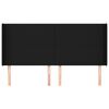 vidaXL galvgalis ar malām, 163x16x118/128 cm, melns audums