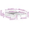 vidaXL gulta bez matrača, vaska brūnas, 160x200 cm, priedes masīvkoks