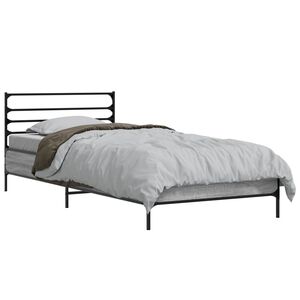 vidaXL Gultas rāmis Pelēks Sonoma 80 x 200 cm Inženierijas koks