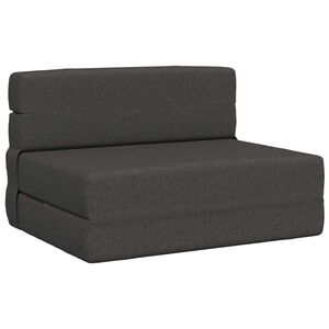 vidaXL Salokāms dīvāngulta Tum&scaron;i pelēka 70 x 72 x 60 cm Audums