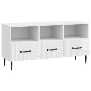 vidaXL Televizora skapī&scaron;a Spīdīgi balts 102 x 34,5 x 50 cm