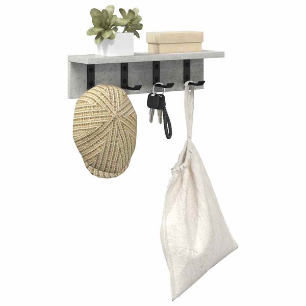 vidaXL Sienas pakaramais Betona pelēks 40 x 10,5 x 10,5 cm