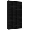 vidaXL CD plaukts, melns, 102x23x177,5 cm, inženierijas koks