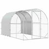 vidaXL Vistu kūts Sudraba 400 x 200 x 200 cm Cinkota tērauda