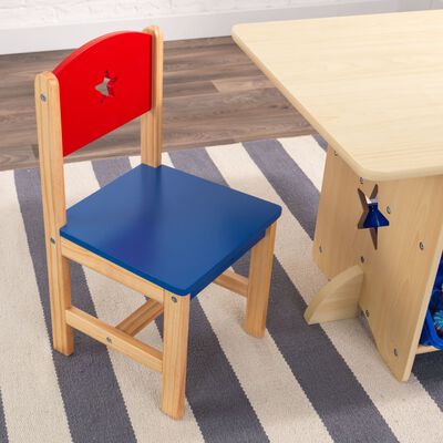 KidKraft galds ar 2 krēsliem, zvaigznīšu dizains