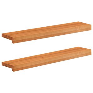 vidaXL Logu palodzes 2 gab. Gai&scaron;i brūns 70 x 15 x 2 cm