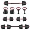 vidaXL 4-in-1 hanteles stieņu un kettlebell komplekts 30 kg