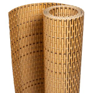vidaXL balkona aizsegi, 10 gab., gai&scaron;i brūns, 255x19cm, PE rotangpalma