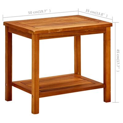 vidaXL kafijas galdiņš, 50x35x45 cm, akācijas masīvkoks
