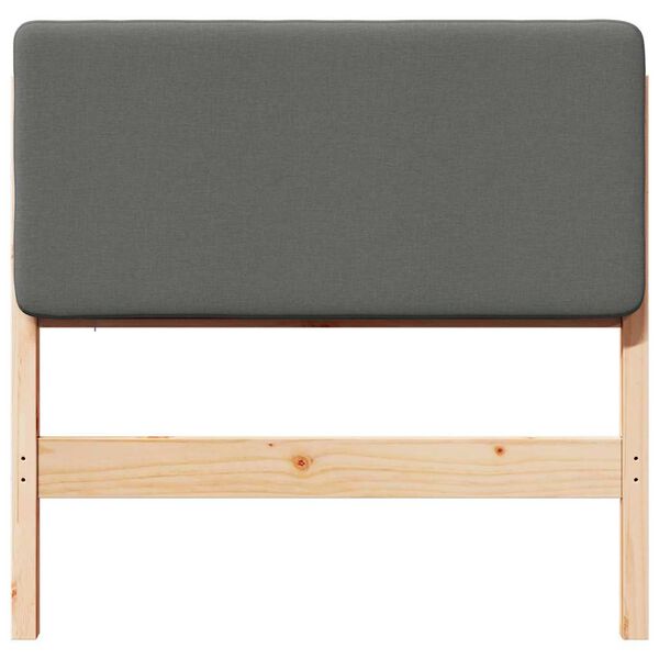 vidaXL Mīkstināts gultas galvgalis Brūna un gai&scaron;i pelēka 100 cm