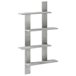 vidaXL Sienas plaukts Betona pelēks 61 x 13,5 x 105 cm