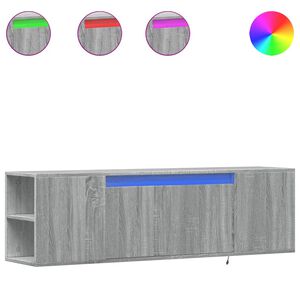 vidaXL TV sienas skapītis ar LED lampiņām, 135x31x39,5 cm