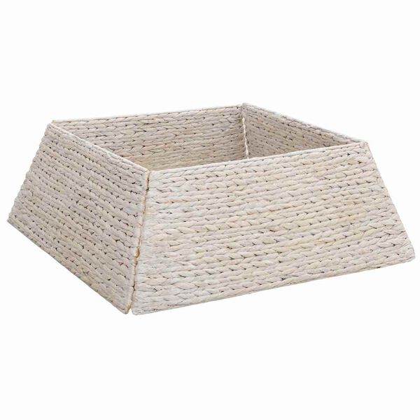 vidaXL Ziemassvētku koka apmale Balts 70 x 70 x 28 cm Ūdens hiacintes