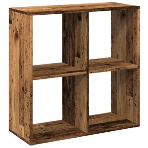 vidaXL telpas sadalītājs, grāmatu plaukts, veca koka, 69,5x29x69,5 cm
