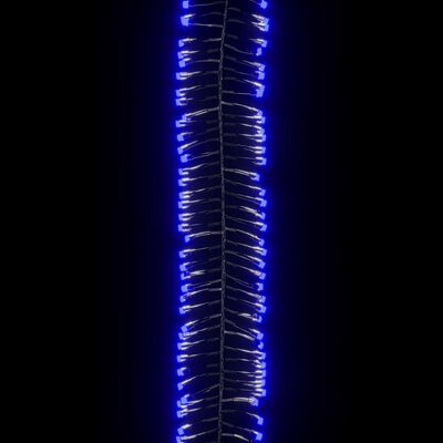 vidaXL LED lampiņu virtene ar 400 LED, zila, 7,4 m, PVC