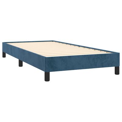 vidaXL gultas rāmis, tumši zils, 90x200 cm, samts