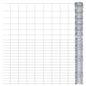 vidaXL dārza žogs, cinkots tērauds, 50x1,6 m, sudraba krāsa
