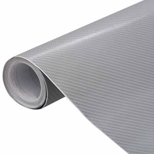 vidaXL automa&scaron;īnu plēves, 2 gab., 4D, sudraba, 100x150 cm + 50x150 cm