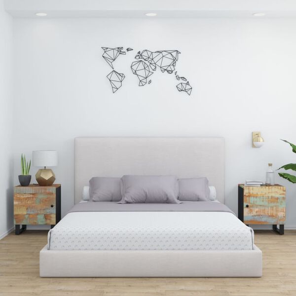 vidaXL naktsskapī&scaron;i, 2 gab., 40x33x46 cm, pārstrādāts masīvkoks