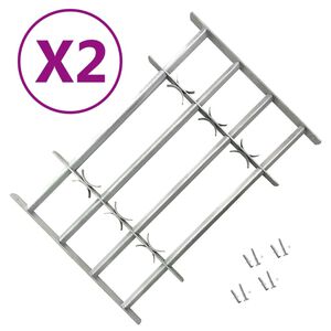 vidaXL regulējamas logu dro&scaron;ības restes, 2 gab., 1000 - 1500 mm