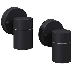 vidaXL āra LED sienas lampas, 2 gab, nerūsējo&scaron;s tērauds, lejupvērstas