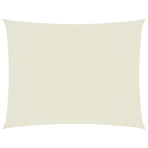 vidaXL saulessargs, taisnstūra, 6x7 m, krēmkrāsas oksforda audums