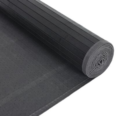 vidaXL paklājs, taisnstūra forma, pelēks, 80x300 cm, bambuss