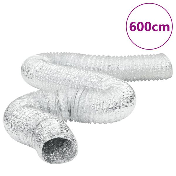 vidaXL ventilācijas kanāls, alumīnijs, 6 m, &Oslash;12,5 cm