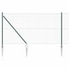 vidaXL Eiro žogs ar asām adatām 10 x 1,4 m PVC pārklāts tērauds Zaļa