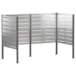 vidaXL Atkritumu tvertņu ekrāns 167 x 85 x 113 cm Cinkota tērauda