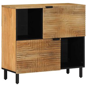 vidaXL Bufete Brūns 80x33x75 cm Masīvkoka Mango
