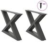 vidaXL kafijas galdiņa kājas, 2 gab., antracīta krāsa, 60x(30-31,3) cm, tērauds