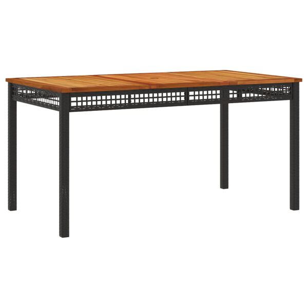 vidaXL 5-daļīgs dārza mēbeļu komplekts, matrači, melna PE rotangpalma