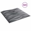 vidaXL Sienas paneļi 24 pcs Akmens pelēks 50 x 50 cm XPS Putu