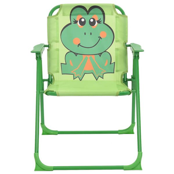 vidaXL 3-daļīgs bērnu bistro mēbeļu komplekts ar saulessargu, zaļ&scaron;