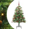 vidaXL Mākslīgā Ziemassvētku eglīte 150 LED Silti balts PVC un metāls