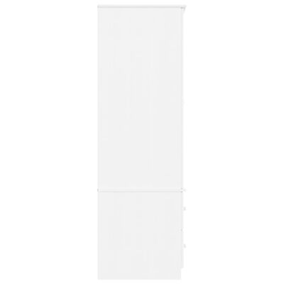 vidaXL skapis ALTA, balts, 90x55x170 cm, priedes masīvkoks