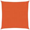 vidaXL saulessargs, 160 g/m&sup2;, 3x3 m, oranžs HDPE