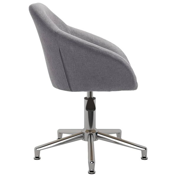 vidaXL grozāmi virtuves krēsli, 2 gab., gai&scaron;i pelēks audums