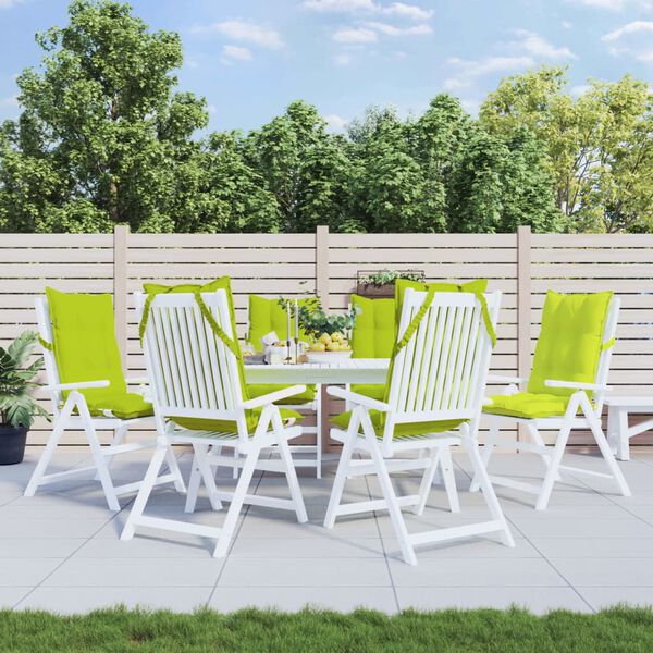 vidaXL dārza krēslu spilveni, 6 gab., spilgti zaļ&scaron; oksforda audums