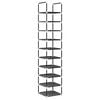 vidaXL apavu plaukts 10 līmeņu melns 33x33x174 cm neausts audums