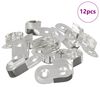 vidaXL Skapja stanga turētājs 12 gab. Baltais cinks 40 x 18 x 10 mm