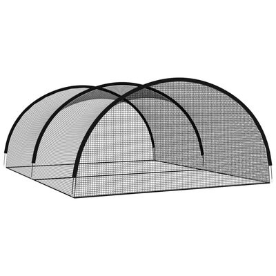 vidaXL beisbola tīkls, melns, 500x400x250 cm, poliesters