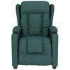 vidaXL masāžas krēsls, tumši zaļš audums