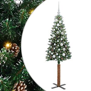 vidaXL Tievā Ziemassvētku Egle Zaļa 150 cm PVC un cietā priedes koks