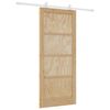 vidaXL Slīdo&scaron;ās durvis Dabisks un balts 86 x 198,5 cm